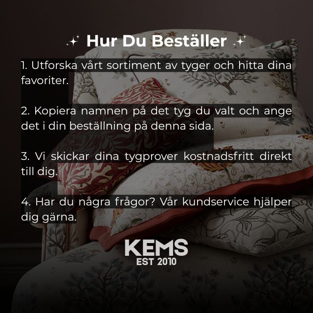 Beställ Tygprov