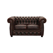 NYHET - Chesterfield Soffa i Äkta Läder – Oxblood