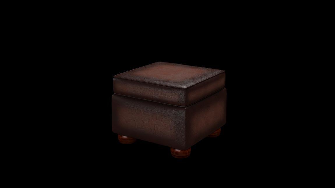Irving Pouffe Leather Box