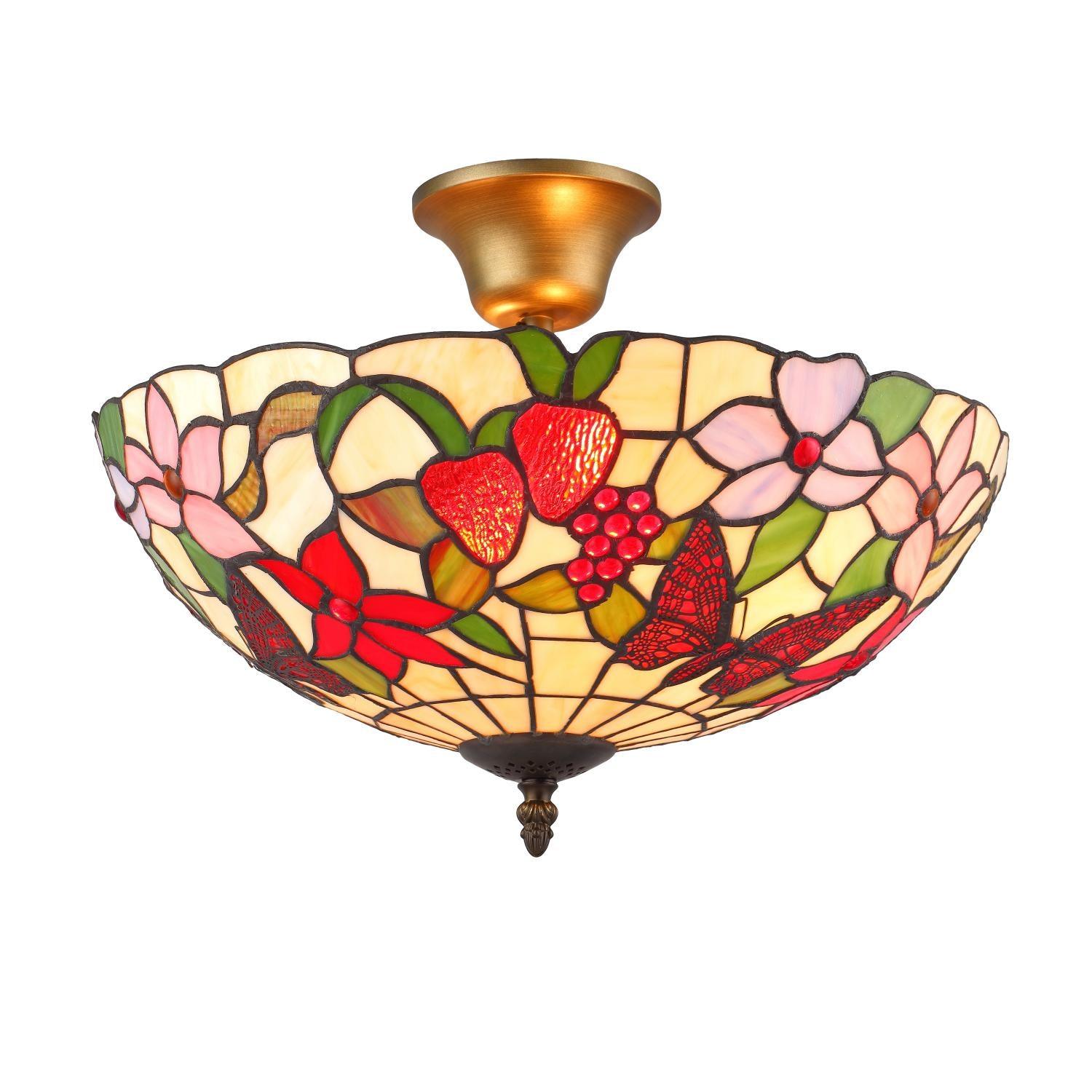 Bali taklampa i Tiffany stil