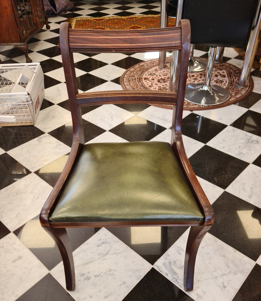 Kontorsstol med lädersits - Klassiska Engelska Möbler