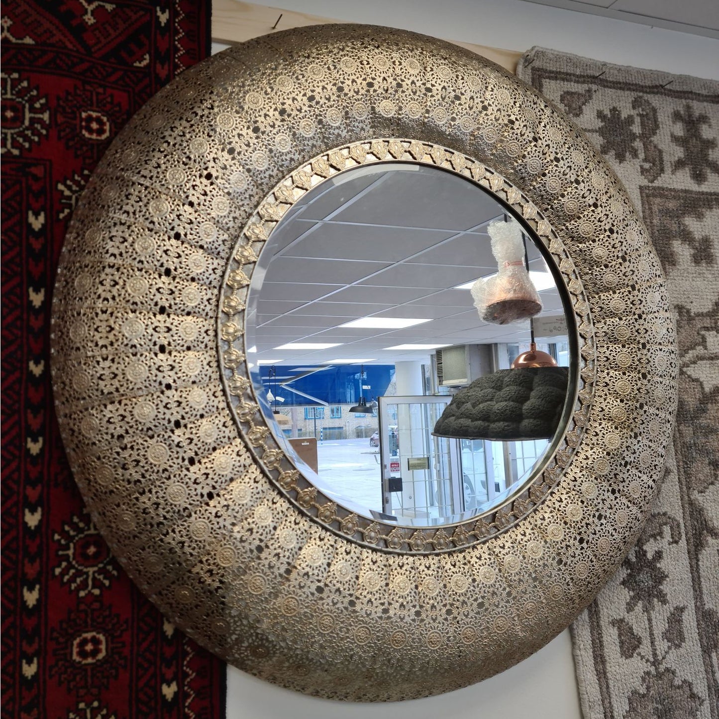Spegel Diameter 99 cm - Klassiska Engelska Möbler