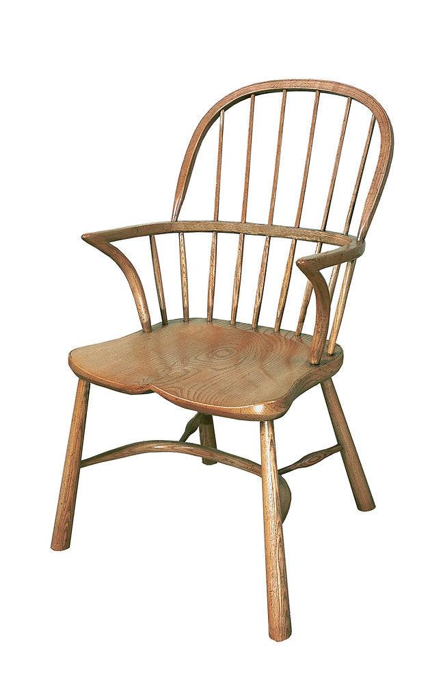 BC7RL Large stickback armchair with revival legs - Klassiska Engelska Möbler