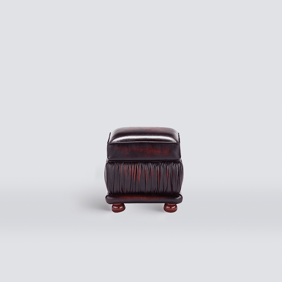 Box Footstool Box Footstool – Klassisk Chesterfield-fotpall – Klassiska Engelska Möbler
